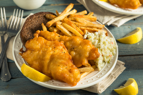 Kombucha Battered Cod