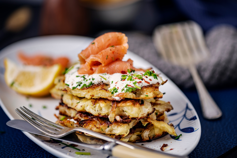 Smoked Salmon Latkes