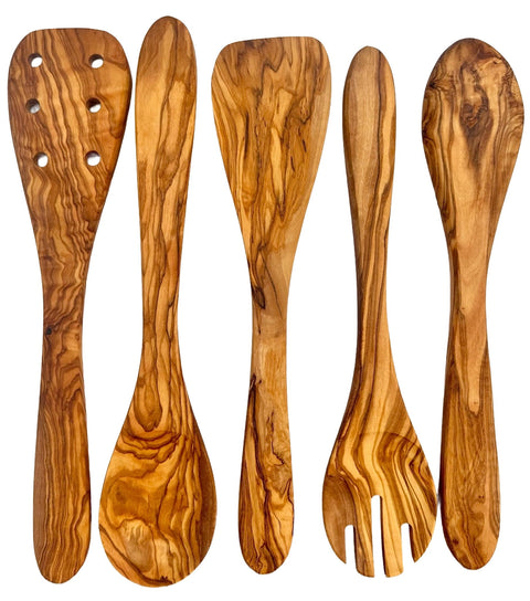 Olive Wood Utenstil Set